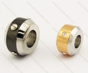 Stainless Steel Round Couple Pendants in Black & Gold covering - KJP110016