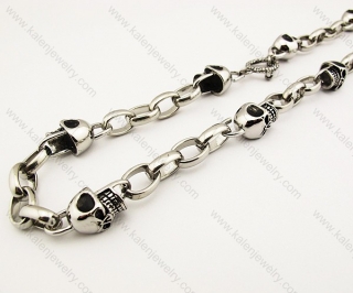 Stainless Steel Casting Skull Necklaces - KJN170003