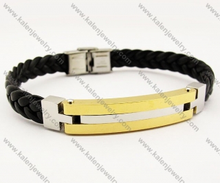 Stainless Steel Leather Bracelets - KJB110002