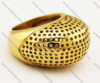 Stainless Steel Gold Plating Ring - KJR080013