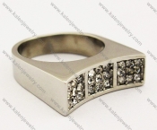 Stainless Steel Zircon Ring - KJR080015