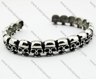 Stainless Steel Casting SKull Bracelets linked with 20pcs Skulls - KJB170031