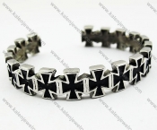Black Oil Stainless Steel German WWII Iron Cross Bracelets - KJB170032