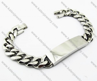 190 × 12mm  Stainless Steel Smooth Bracelet - KJB150019
