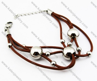 Stainless Steel Leather Bracelets - KJB030088