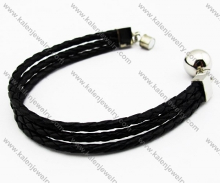 Stainless Steel Leather Bracelets - KJB030089