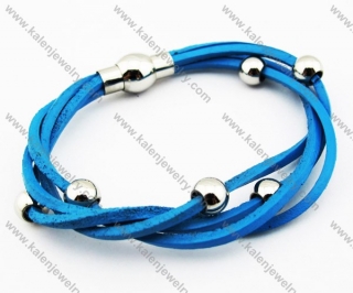 Stainless Steel Leather Bracelets - KJB030091