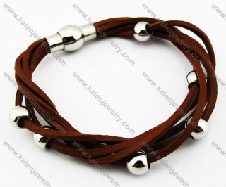 Stainless Steel Leather Bracelets - KJB030094