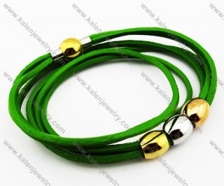 Stainless Steel Leather Bracelets - KJB030097