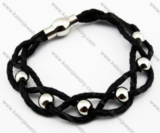 Stainless Steel Leather Bracelets - KJB030098