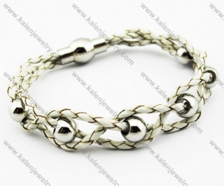 Stainless Steel Leather Bracelets - KJB030100
