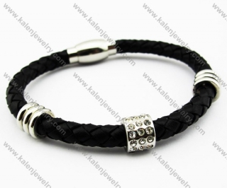 Stainless Steel Leather Bracelets - KJB030108