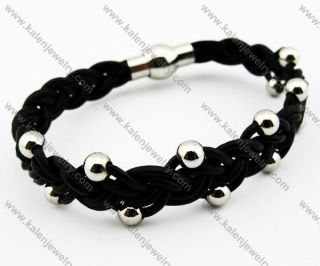 Stainless Steel Leather Bracelets - KJB030111