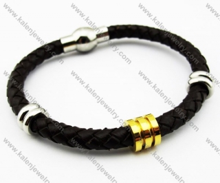 Stainless Steel Leather Bracelets - KJB030114