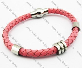 Stainless Steel Leather Bracelets - KJB030116