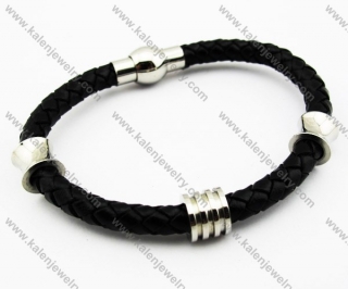 Stainless Steel Leather Bracelets - KJB030117