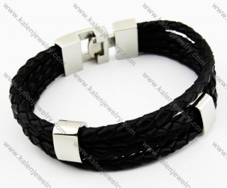 Stainless Steel Leather Bracelets - KJB030119