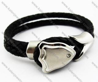 Stainless Steel Leather Bracelets - KJB030120