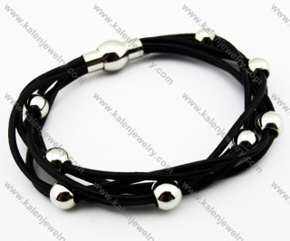 Stainless Steel Leather Bracelets - KJB030122