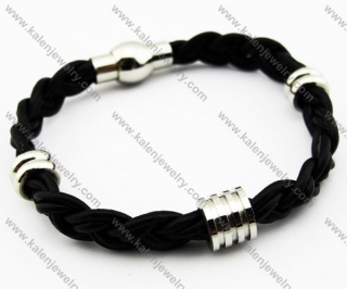 Stainless Steel Leather Bracelets - KJB030126