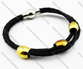Stainless Steel Leather Bracelets - KJB030127