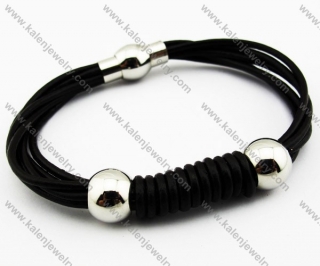 Stainless Steel Leather Bracelets - KJB030129