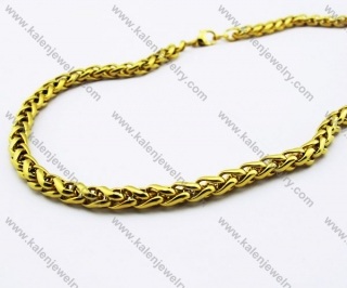 Stainless Steel Gold Necklace - KJN200060