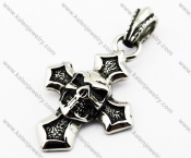 Stainless Steel Skull Cross Pendants - KJP010059