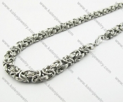 500 × 7mm cmstainless steel mens necklace features a stylish woven pattern - KJN140039