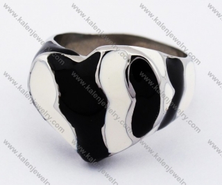 Stainless Steel Heart Ring - KJR280156