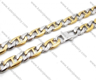 Stainless Steel Gold Plating Necklaces - KJN200037