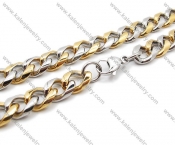 Stainless Steel Gold Plating Necklaces - KJN200039