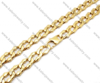 Stainless Steel Gold Plating Necklaces - KJN200050
