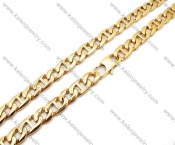 Stainless Steel Gold Plating Necklaces - KJN200051