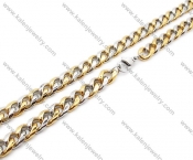 Stainless Steel Gold Plating Necklaces - KJN200052