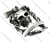 Stainless Steel Skull Pendants - KJP010075