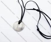 Black Leather Necklaces - KJN050005