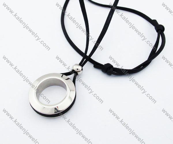 Black Leather Necklaces - KJN050011
