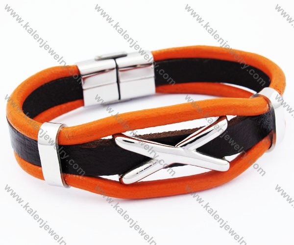 Stainless Steel Leather Bracelets - KJB050204