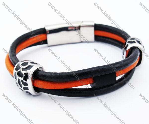 Stainless Steel Leather Bracelets - KJB050205