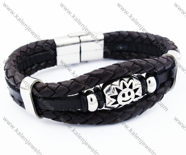 Stainless Steel Leather Bracelets - KJB050206