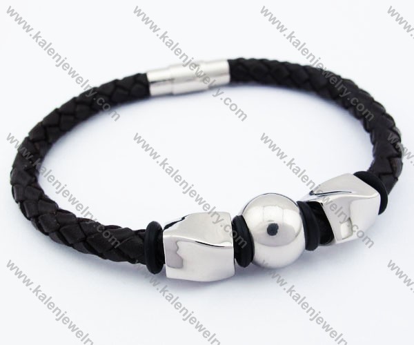 Stainless Steel Leather Bracelets - KJB050208