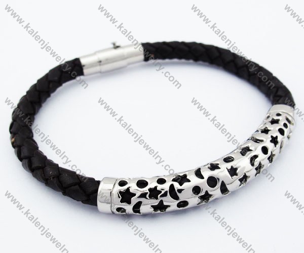 Stainless Steel Leather Bracelets - KJB050225