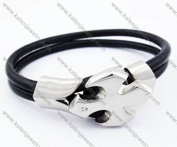 Stainless Steel Leather Bracelets - KJB050230