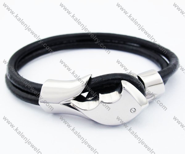Stainless Steel Leather Bracelets - KJB050231