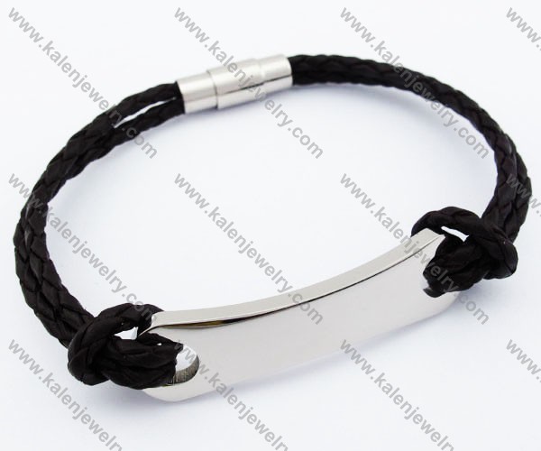 Stainless Steel Leather Bracelets - KJB050244
