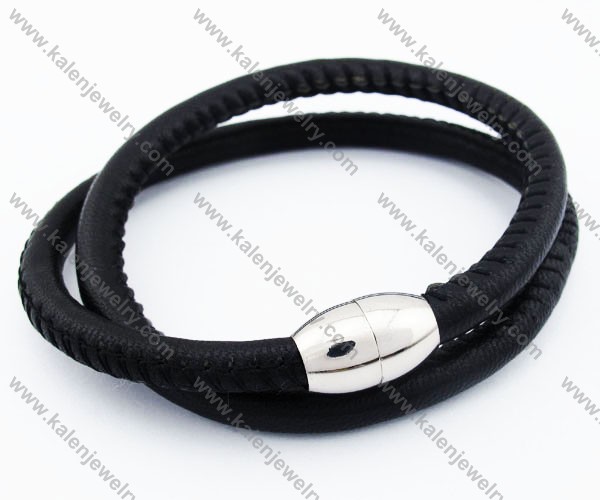 Stainless Steel Leather Bracelets - KJB050245