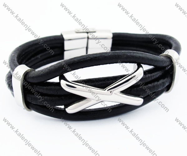 Stainless Steel Leather Bracelets - KJB050264