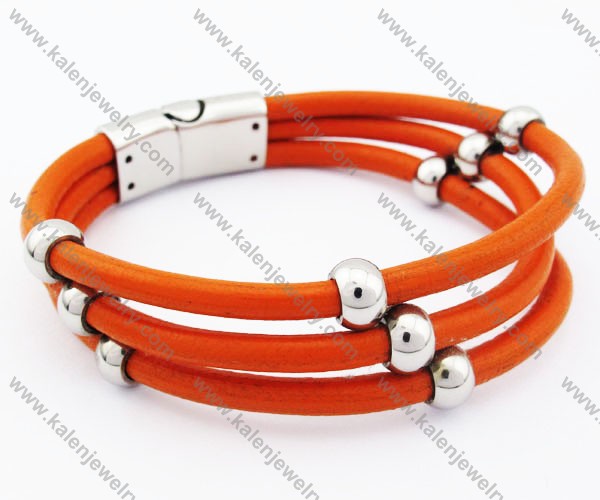 Stainless Steel Leather Bracelets - KJB050265