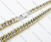 Stainless Steel Gold Plating Necklaces - KJN100014